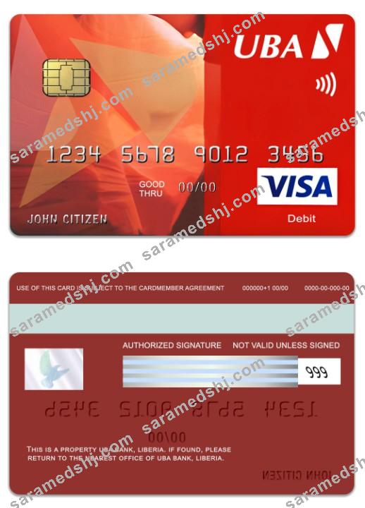 Liberia UBA Bank visa classic debit card